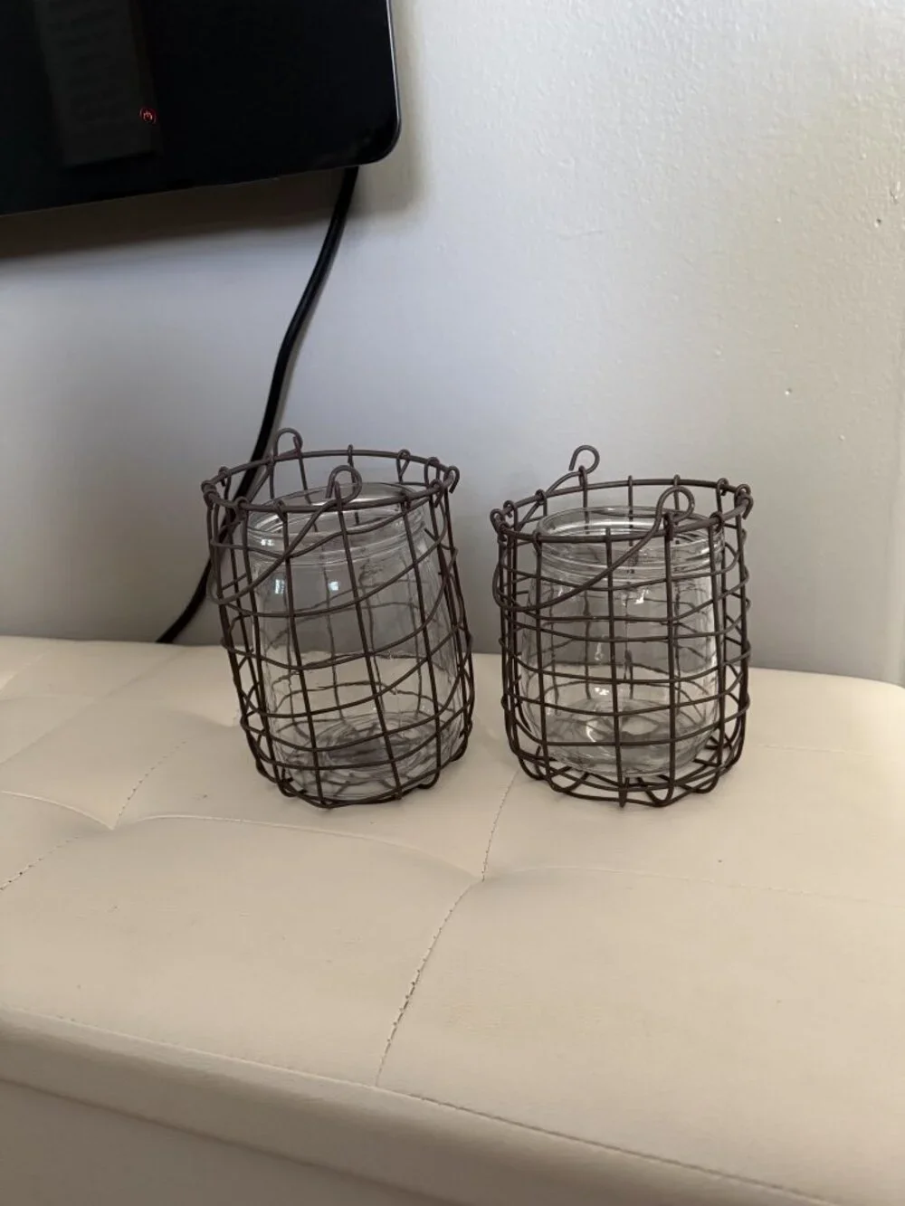 Amazon Wire Cage Glass Lantern Vases
